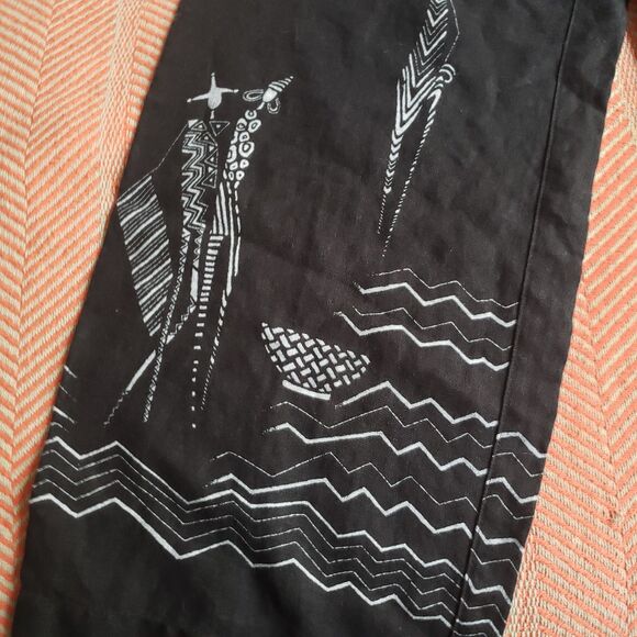 Vintage Chico's Design Black Linen Wide Leg Pants Sz. 1/8 Beach/Vacation/Summer - Picture 4 of 4